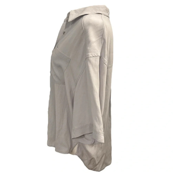 NWT Gentle Fawn Short Sleeve Collar Button Down Lilac Top Shirt XS - Picture 4 of 14